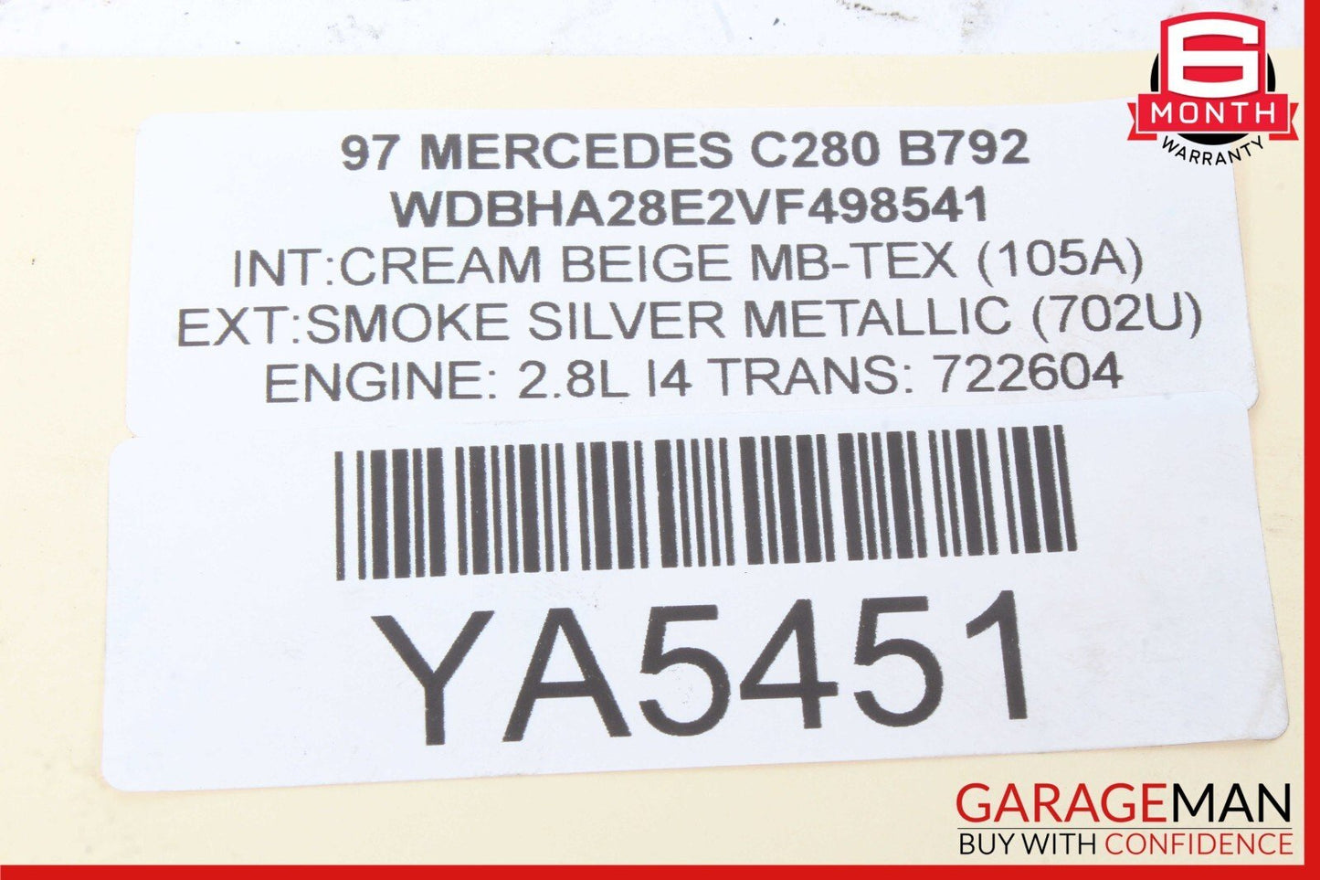 94-00 Mercedes W202 C280 C230 Power Steering Rack Gear Box Gearbox OEM