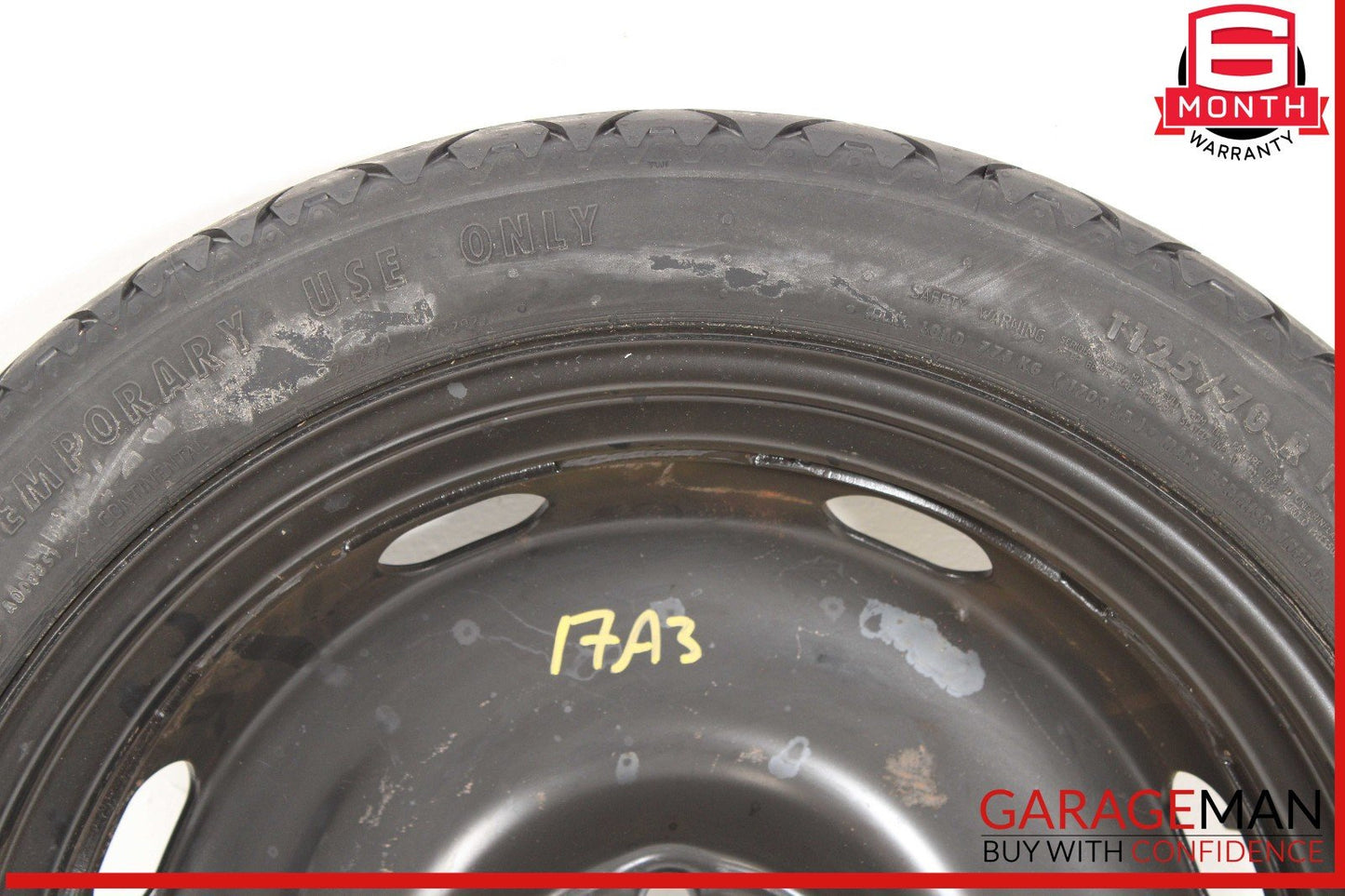 15-20 Audi A3 Emergency Spare Tire Wheel T125/70 R18 OEM