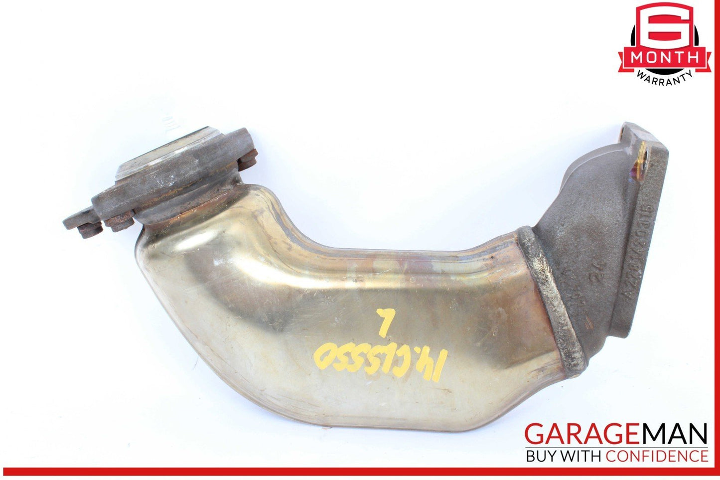 12-18 Mercedes W218 CLS550 4.6L Left Exhaust Pipe Adapter 2781400908 OEM