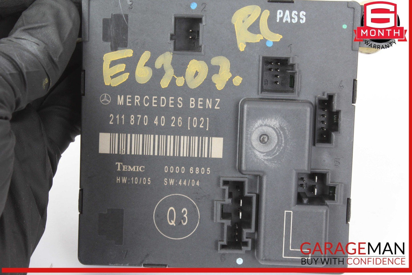 03-09 Mercedes W211 E63 AMG E500 Rear Left Driver Side  Door Control Module OEM