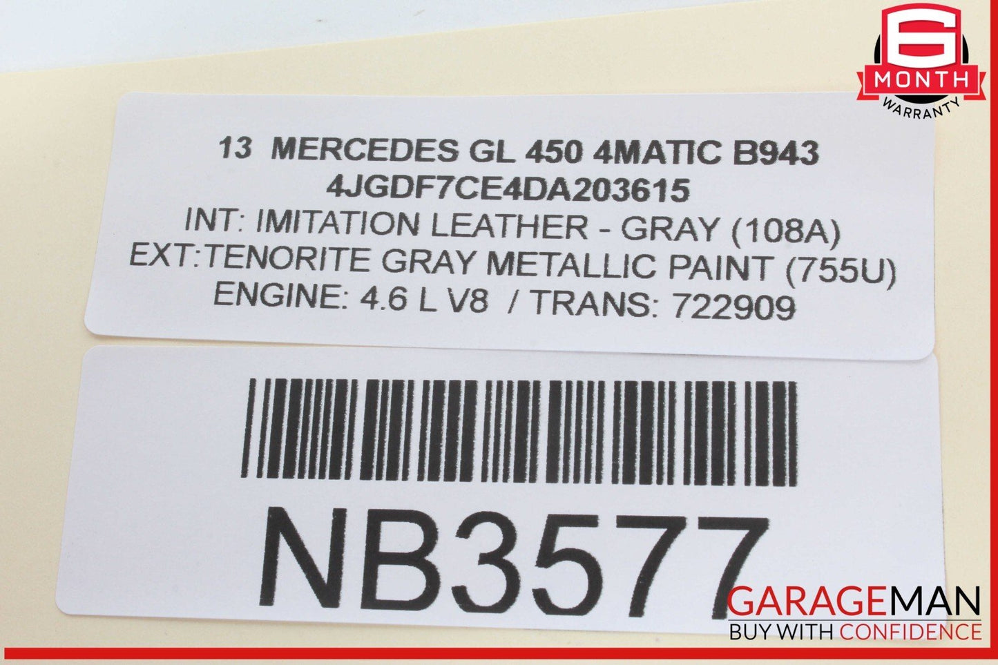 12-16 Mercedes X166 GL450 4MATIC Overhead Emergency Panel Control Switch OEM