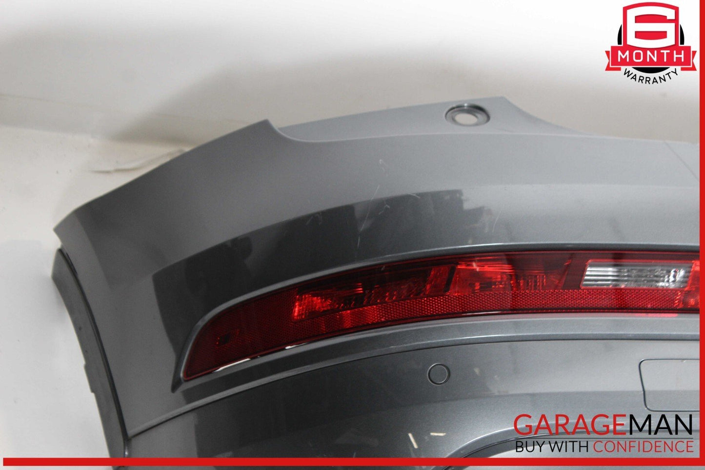 16-18 Audi Q3 Rear Bumper Cover w/ Parking PDC Sensors Silver OEM