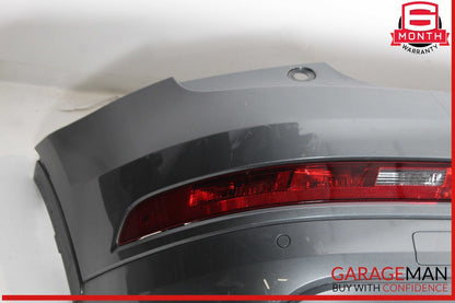 16-18 Audi Q3 Rear Bumper Cover w/ Parking PDC Sensors Silver OEM