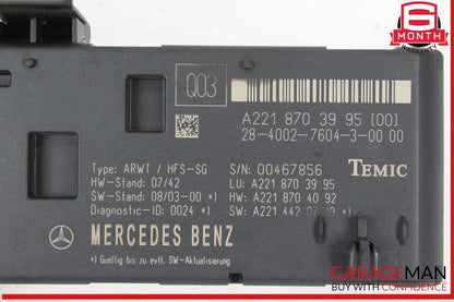 07-14 Mercedes W221 S550 S400 Trunk Release Remote Open Close Module Unit OEM