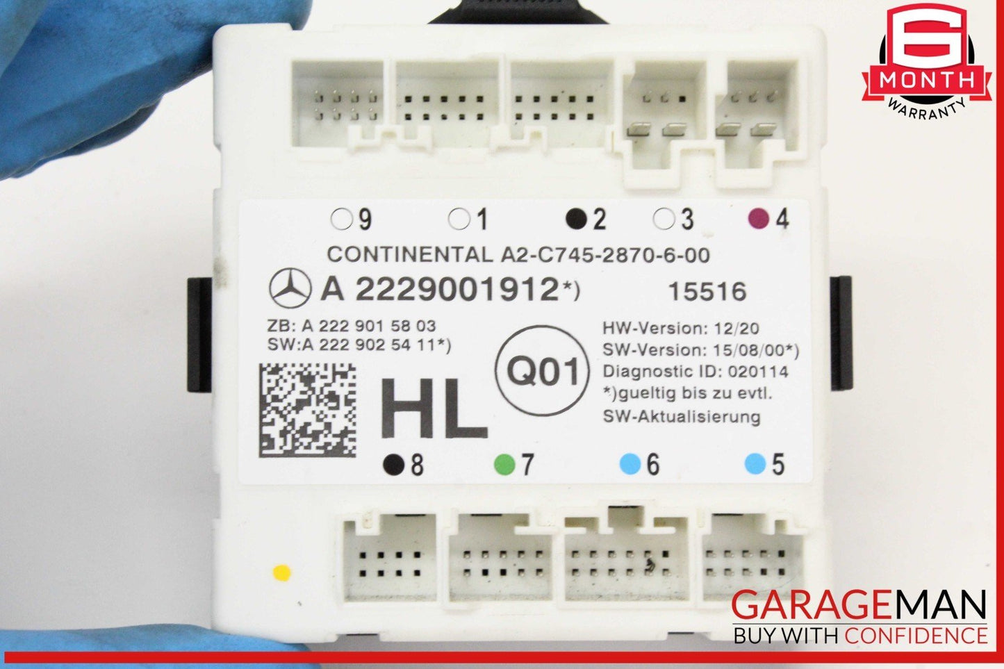 15-20 Mercedes W205 C300 Rear Left Driver Side Door Control Module Unit OEM