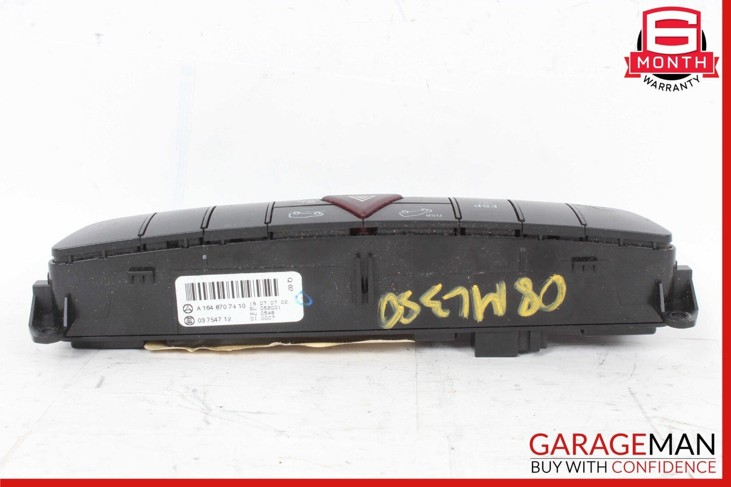 06-12 Mercedes W164 ML350 GL450 Center Console Hazard Control Switch Panel