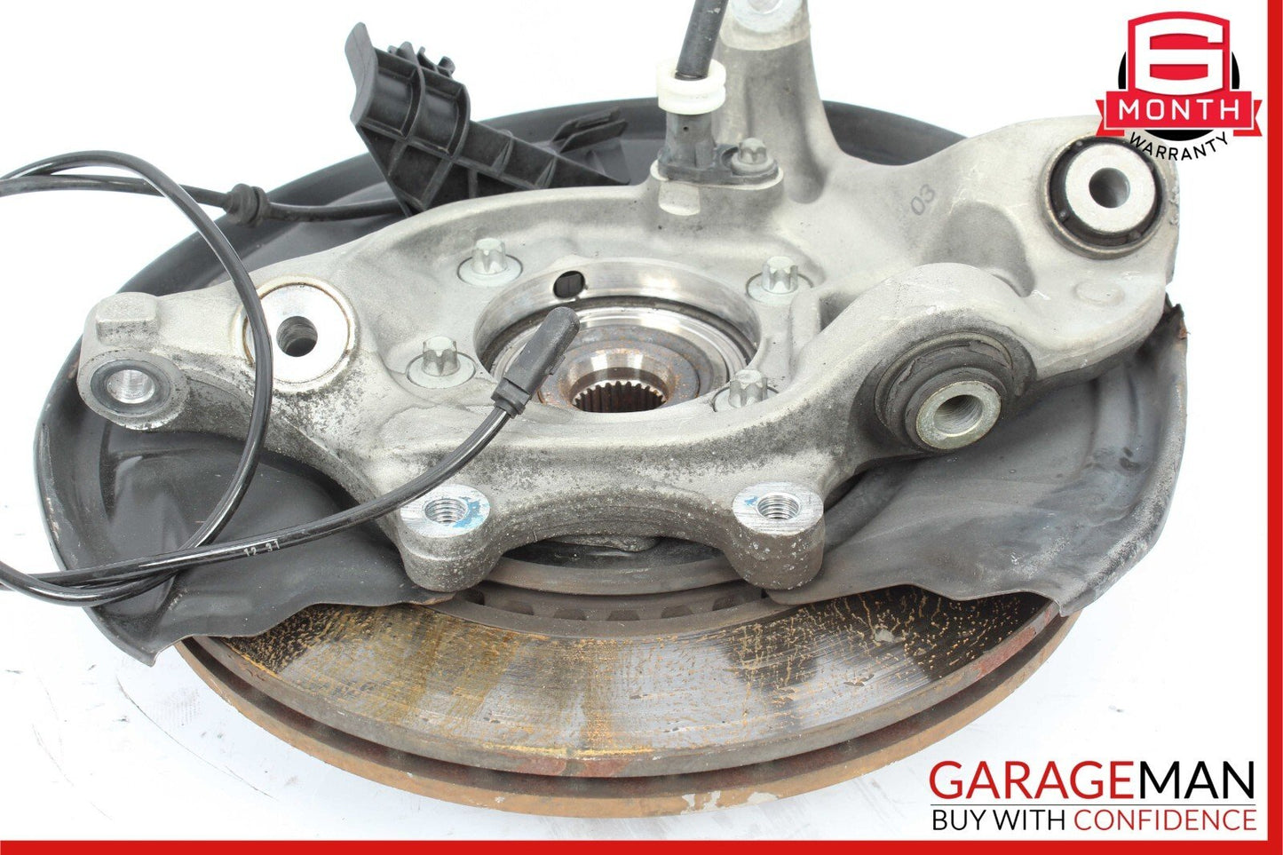 08-15 Mercedes W212 E350 Rear Left Side Spindle Knuckle Hub Bearing Brake Rotor