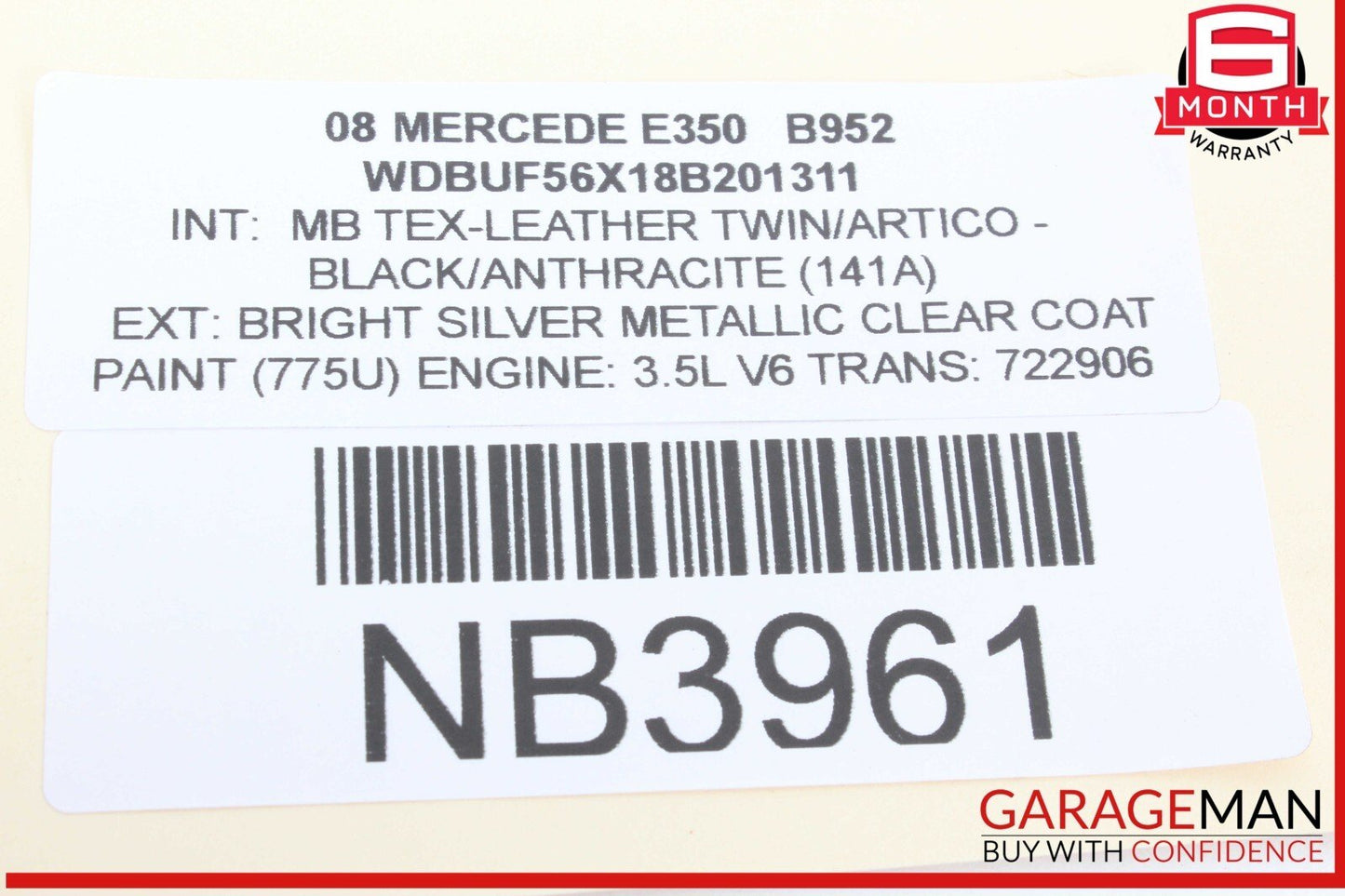 05-09 Mercedes W211 E350 SLK350 SLK280 Brake Stop Pedal Pad 2112901519 OEM