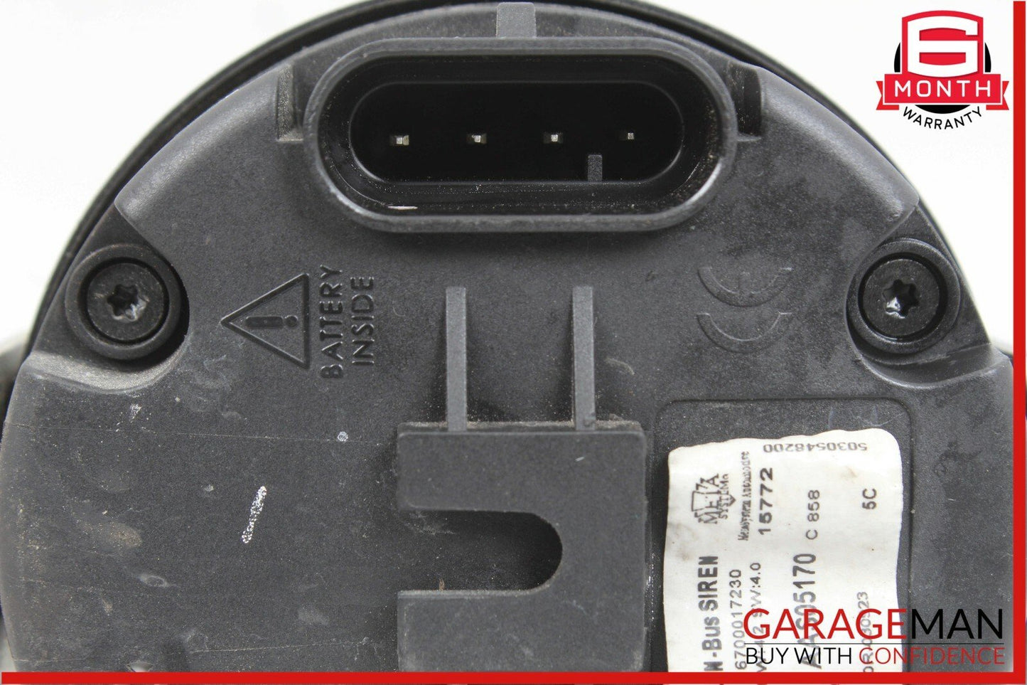 14-17 Maserati Ghibli Horn Alarm Siren w/ Mounting Bracket 6700017230 OEM