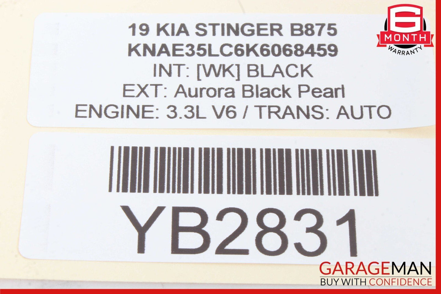 18-23 Kia Stinger Front Right Passenger Side Door Window Motor