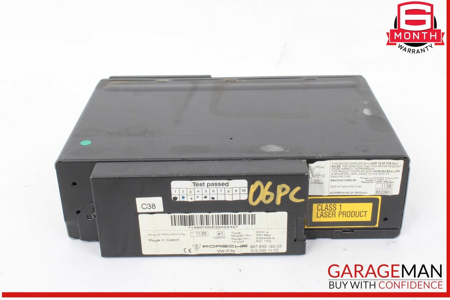 03-10 Porsche Cayenne 955 957 CDC-4 CD Changer Module Unit 7L5035111D OEM