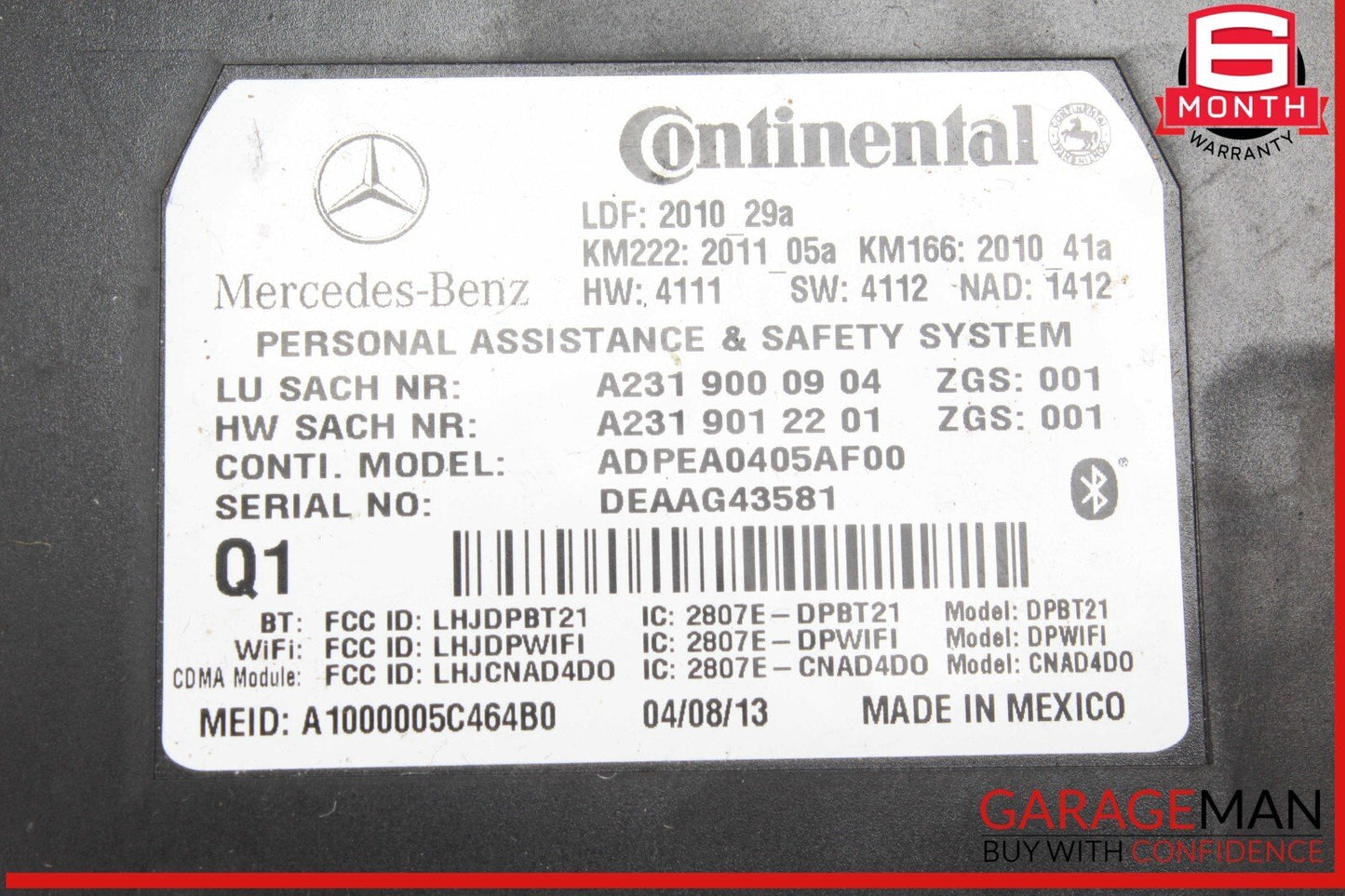 10-20 Mercedes X166 GL450 Communication Control Module Unit OEM