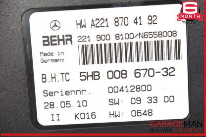 07-13 Mercedes W221 S550 S400 AC A/C Heater Control Module Unit OEM