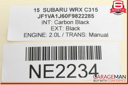 15-21 Subaru WRX Power Brake Booster Master Cylinder w/ Reservoir 26402VA031 OEM