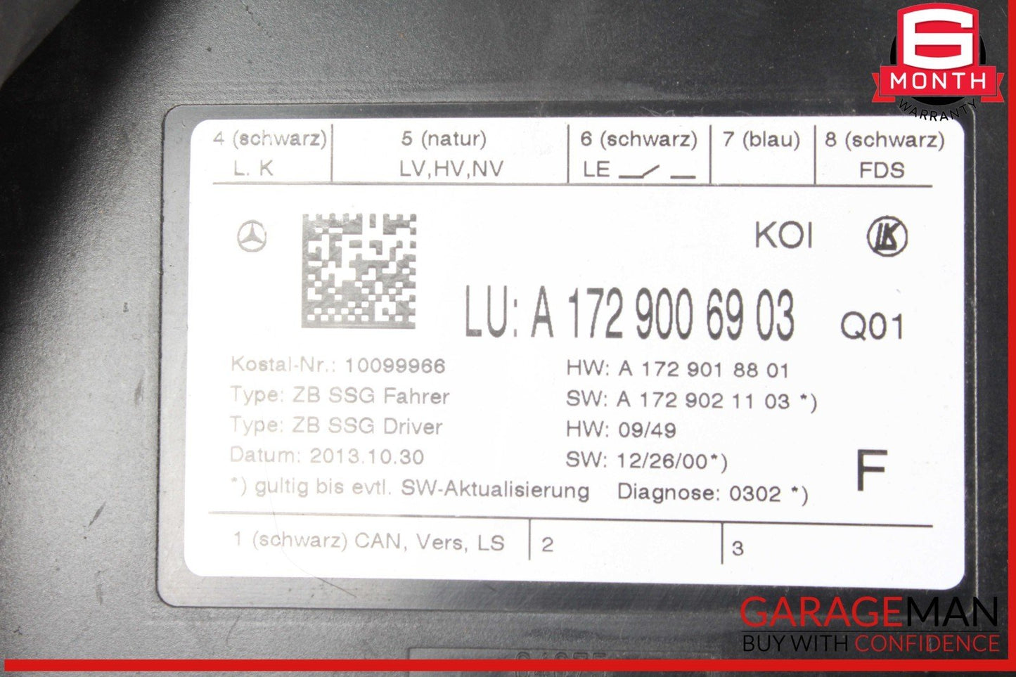 08-18 Mercedes X164 GL450 4MATIC Front Left Side Seat Control Module Unit OEM