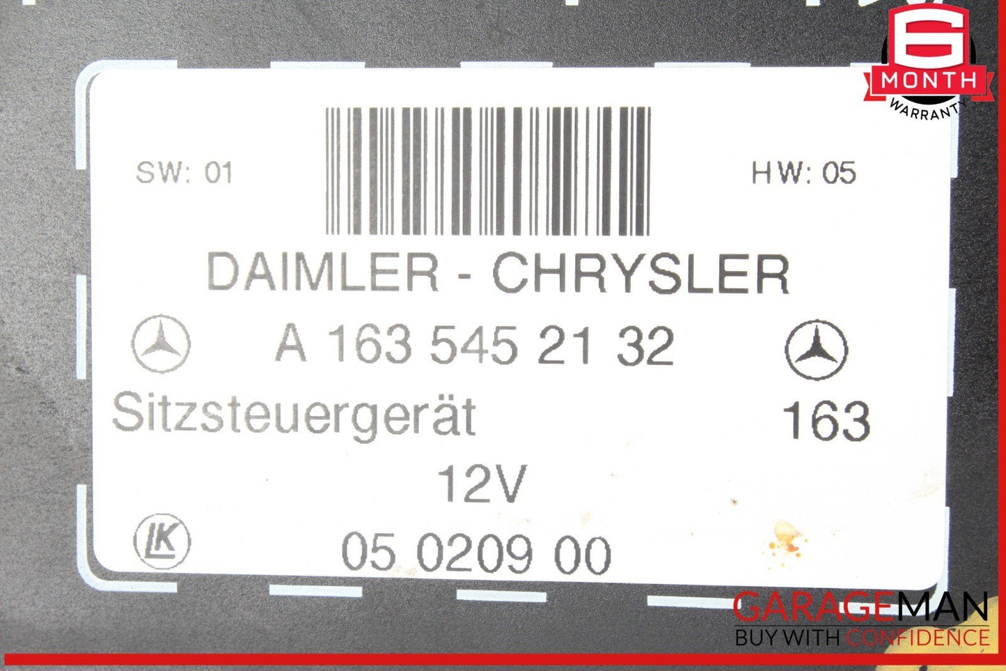 98-05 Mercedes W163 ML320 ML500 ML55 AMG Front Right / Left Seat Control Module