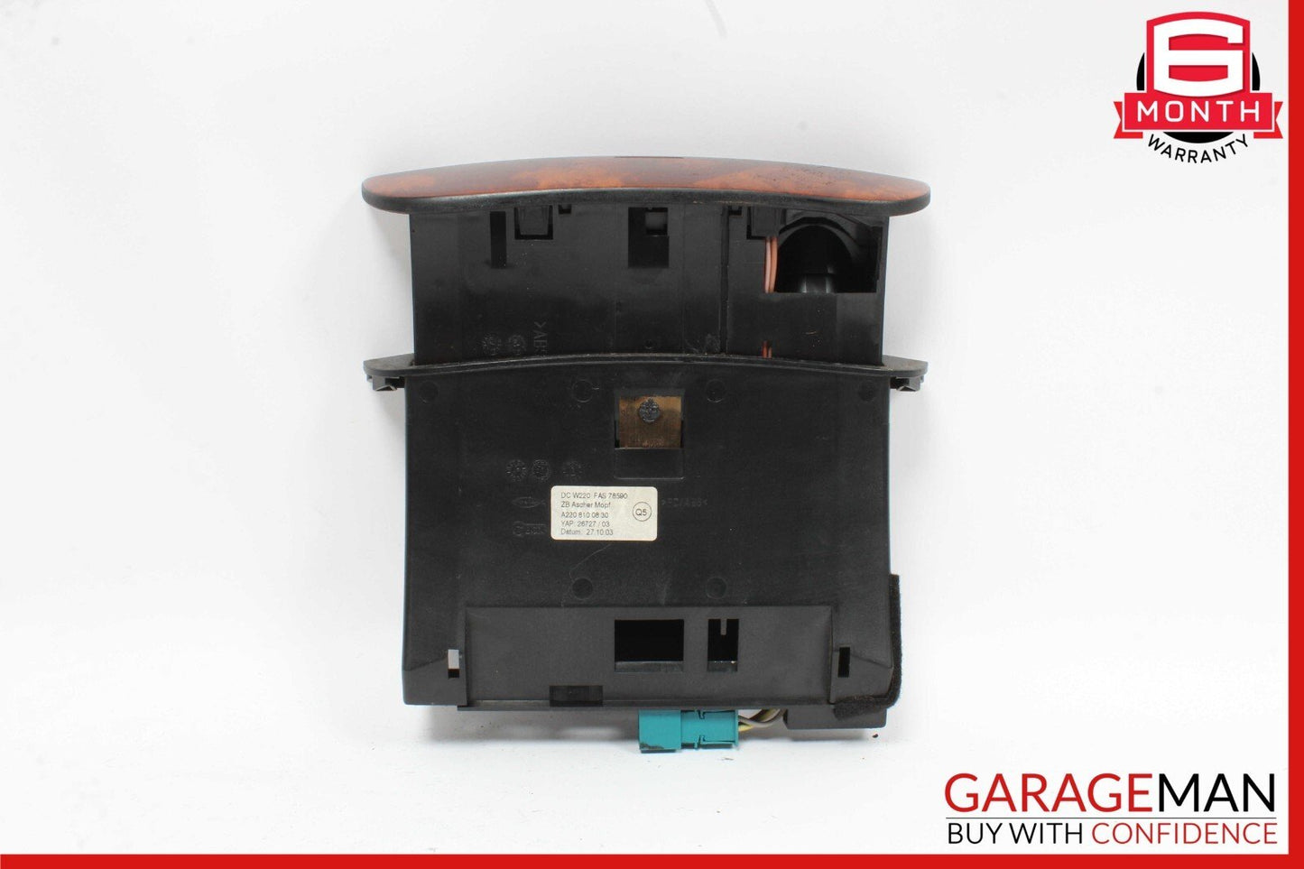 00-06 Mercedes W220 S600 S500 Center Console Ash Tray Ashtray Compartment Wood