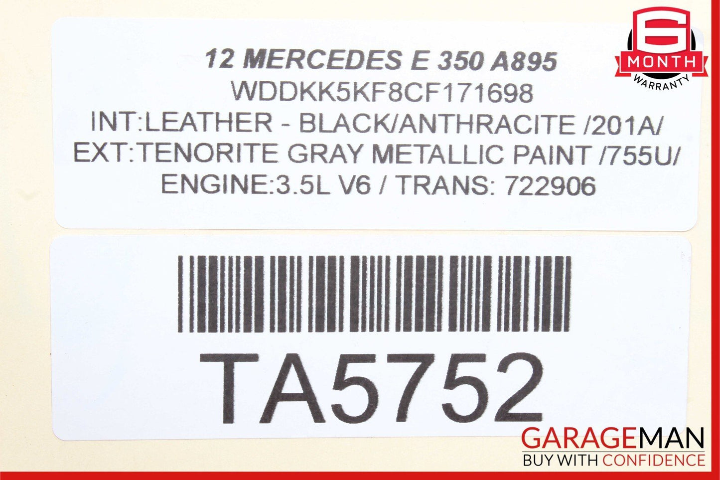 12-16 Mercedes E350 SLK350 ML350 GLE350 3.5L V6 Valeo Engine Starter Motor OEM