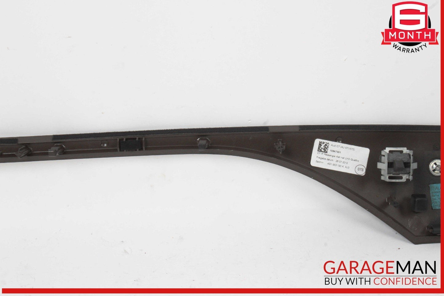 12-15 Audi A6 Front Right Passenger Side Dash Dashboard Trim Panel OEM