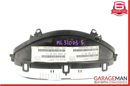 02-05 Mercedes W163 ML320 Speedometer Odometer Instrument Cluster Gauge