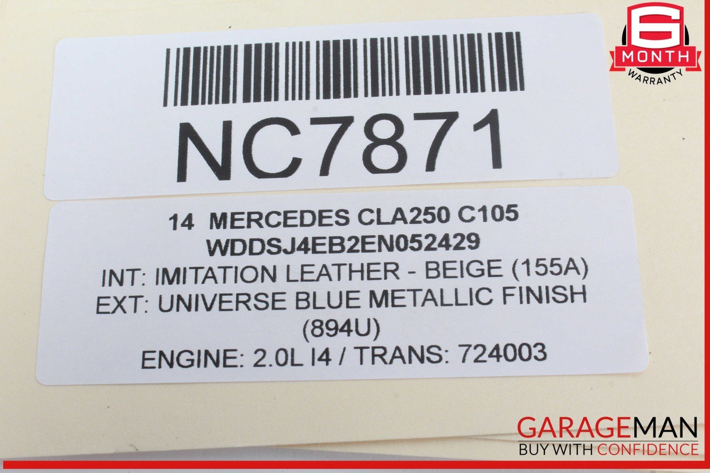 14-19 Mercedes W117 CLA250 Front Center AC A/C Air Vent Nozzle Trim Grill OEM