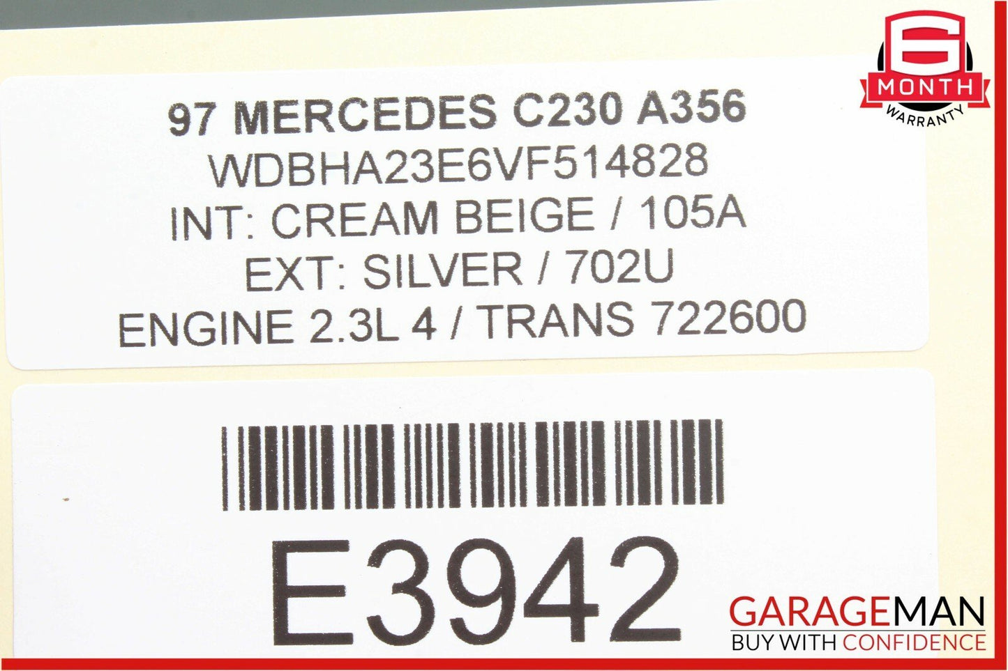 97-04 Mercedes R170 SLK230 C230 MAF Mass Air Flow Sensor Meter 0280217114 OEM