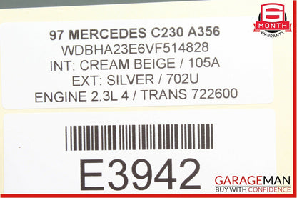 97-04 Mercedes R170 SLK230 C230 MAF Mass Air Flow Sensor Meter 0280217114 OEM