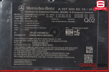 16-22 Mercedes X253 GLC43 AMG Telematics Communication Control Module Unit OEM