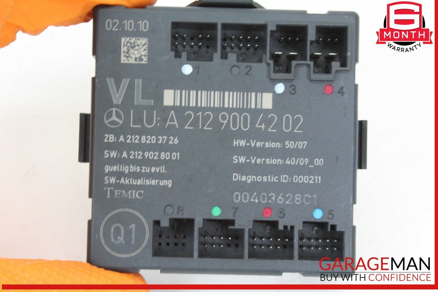 08-18 Mercedes W204 C300 Front Left Driver Side Door Control Module Unit OEM