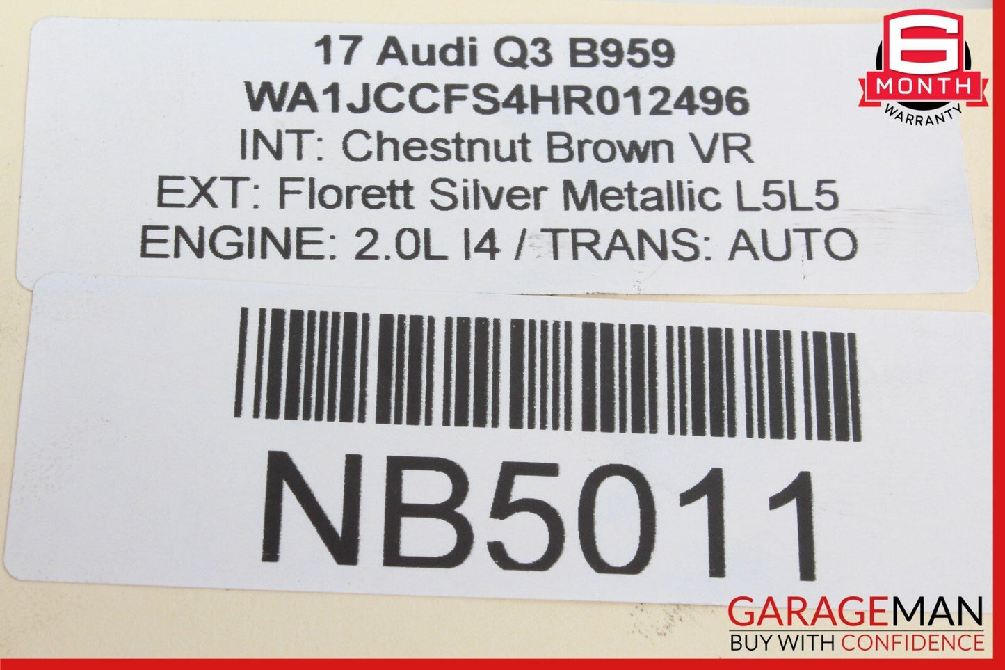 15-18 Audi Q3 Engine Motor Throttle Body Valve 06E133062T OEM