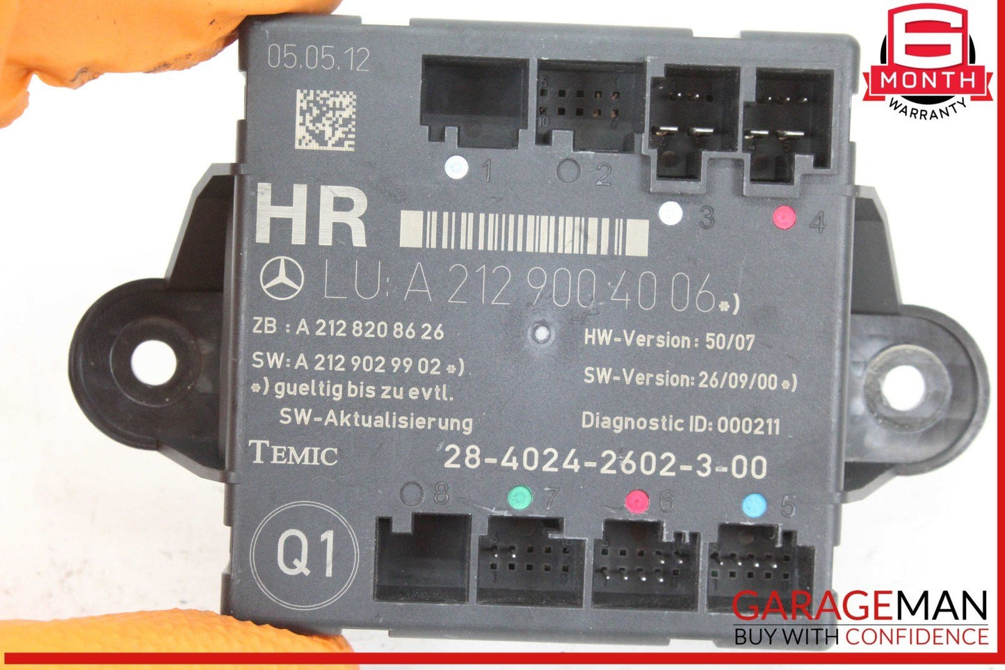 08-14 Mercedes W212 E350 C250 Rear Right Passenger Side Door Control Module OEM