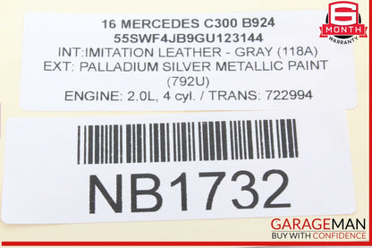 15-20 Mercedes W205 C300 C350e Front Right Side Suspension Lower Control Arm OEM