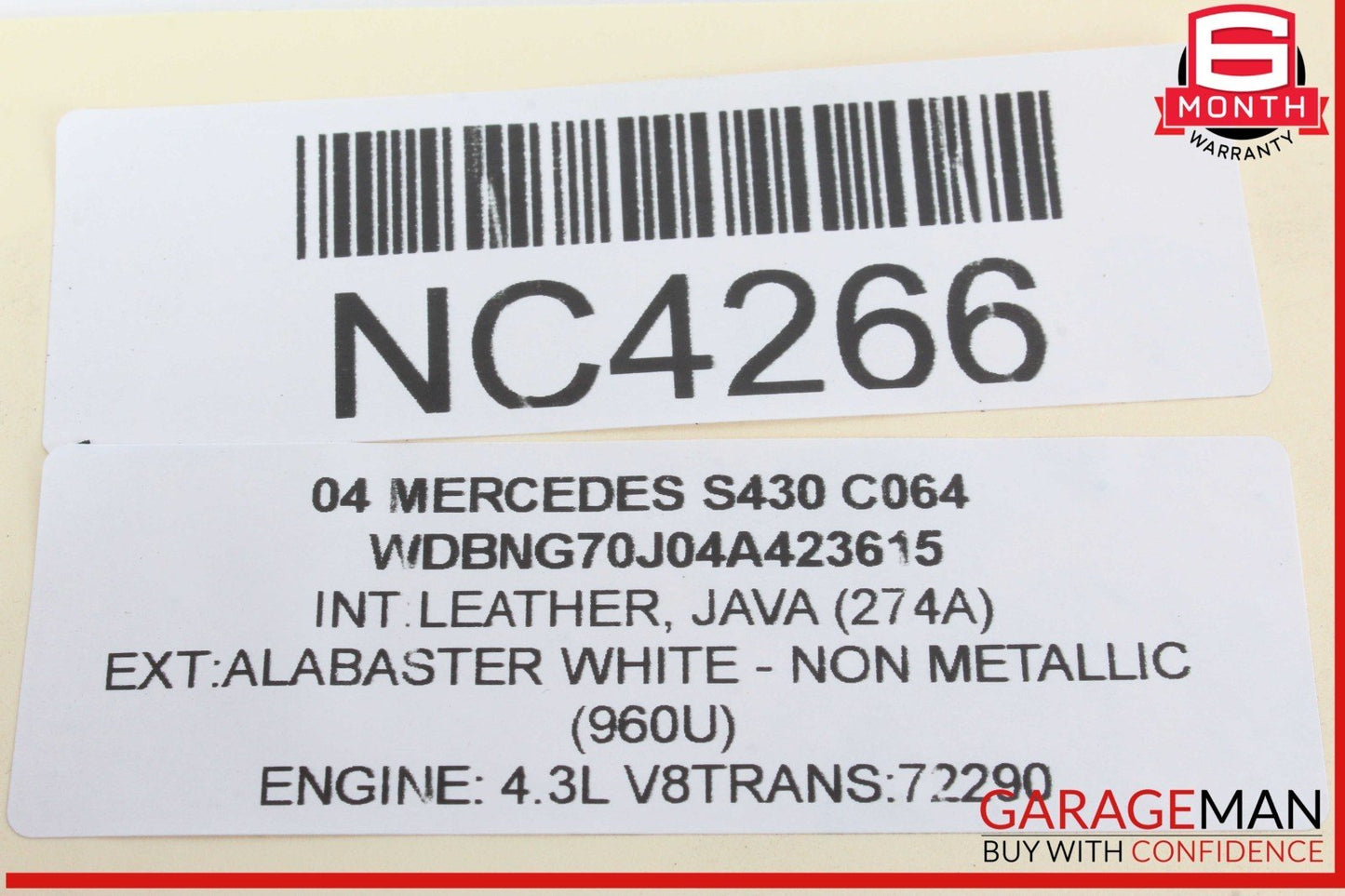 00-06 Mercedes W220 S430 SL500 CL500 Rear Bumper Parking Sensor Assembly OEM
