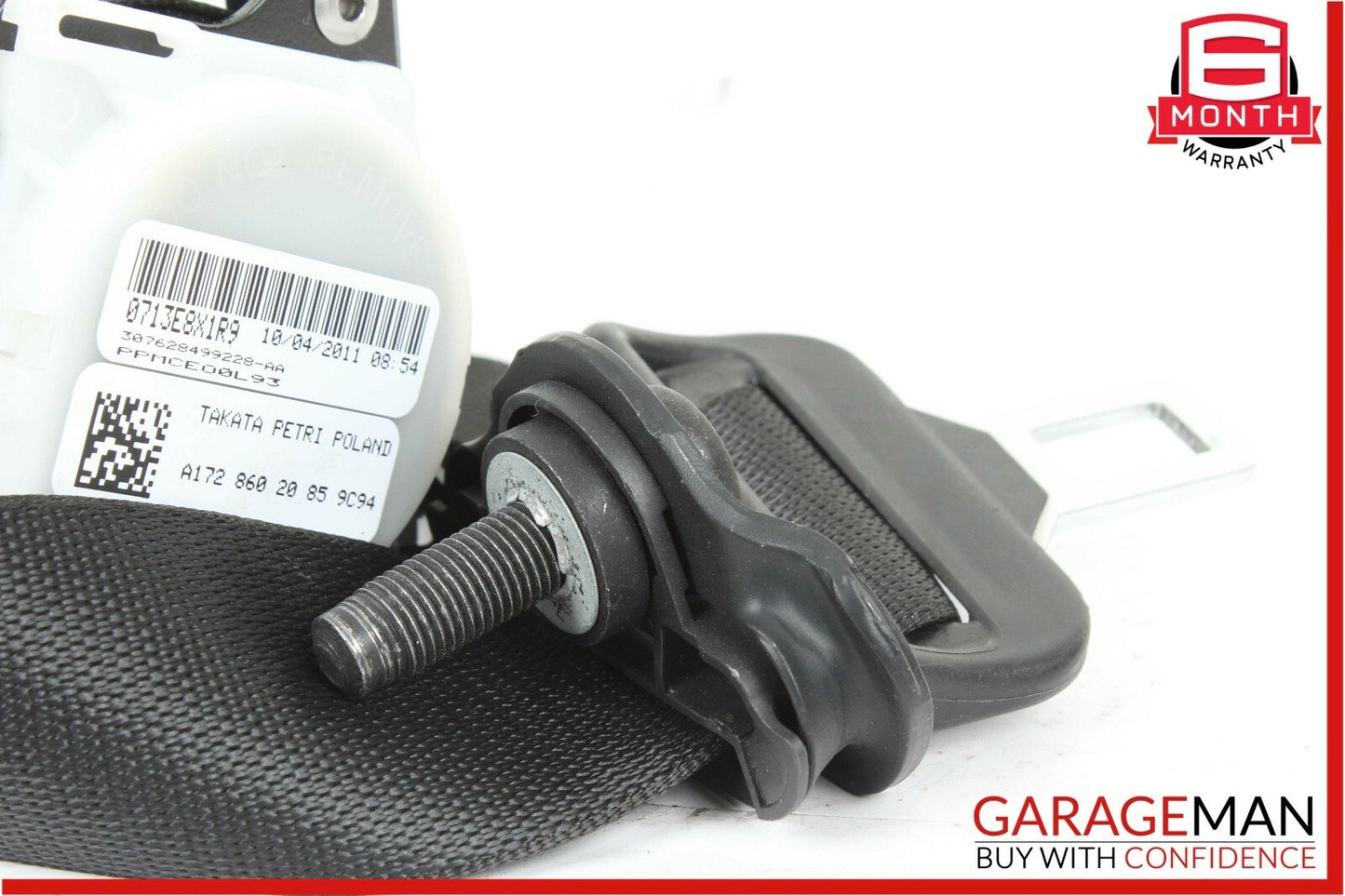 12-16 Mercedes R172 SLK350 Front Right Side Seatbelt Seat Belt Retractor Black