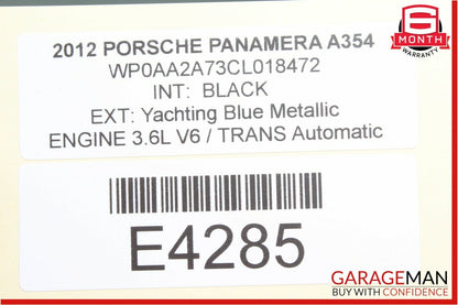 10-13 Porsche Panamera 970 Exterior Top Roof Satellite Radio Antenna Blue OEM