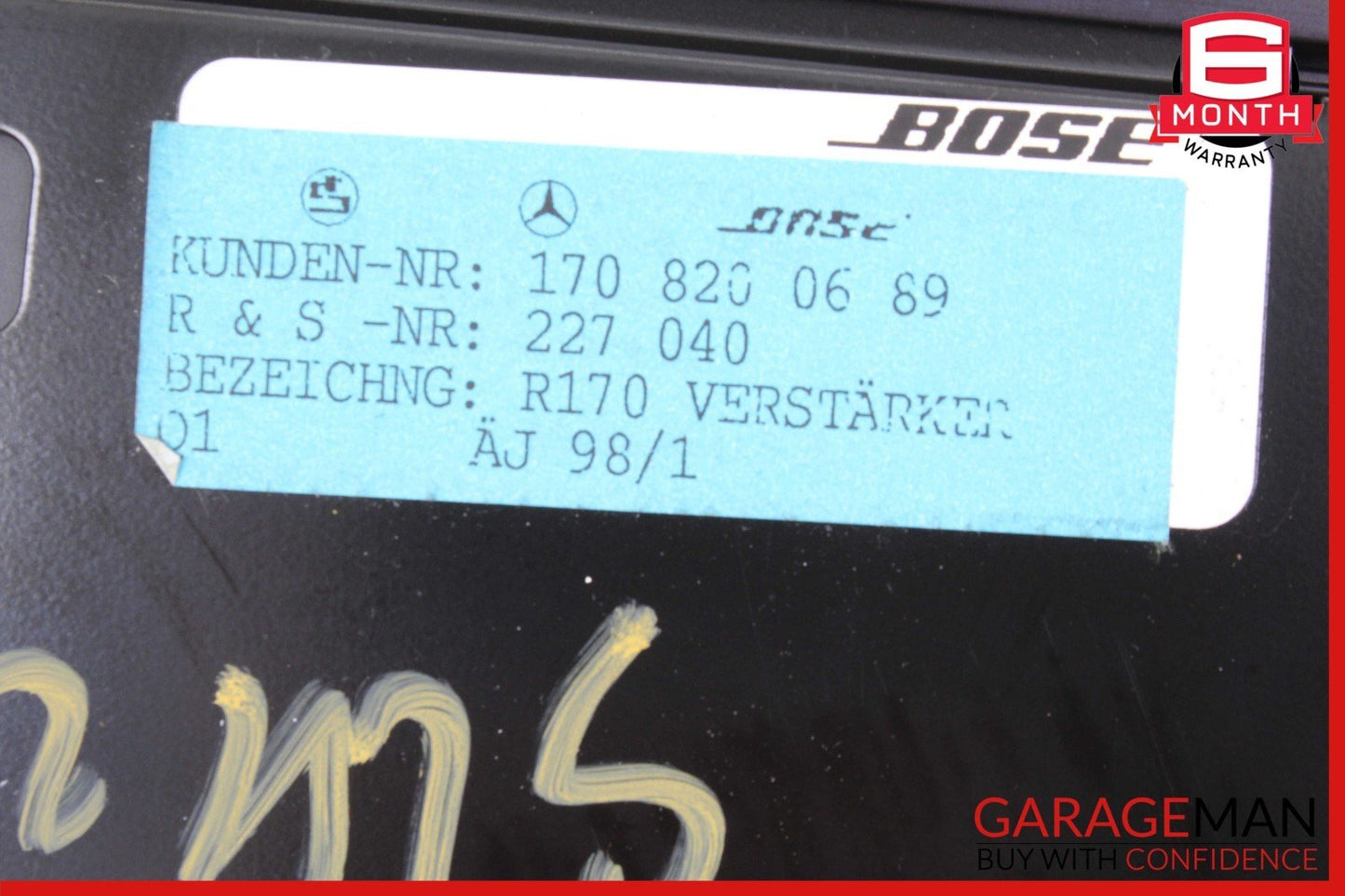97-04 Mercedes R170 SLK230 SLK320 Amplifier Amp Bose Audio Sound 1708200689 OEM