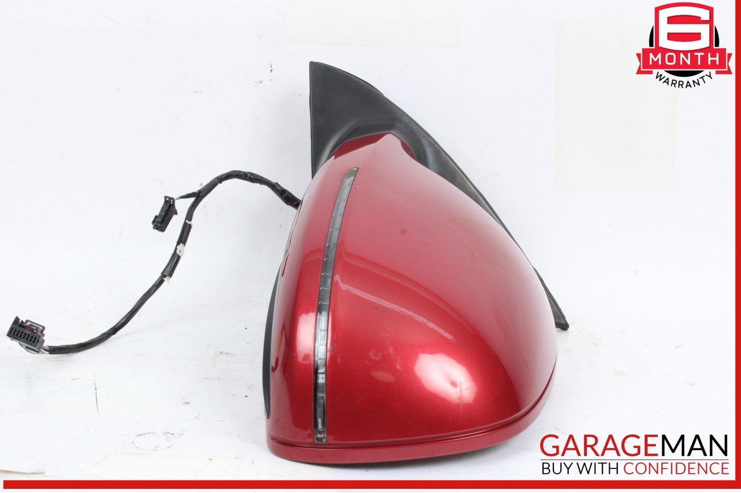 07-09 Audi Q7 Front Left Driver Side Door Rear View Mirror Red 4L1857409S OEM