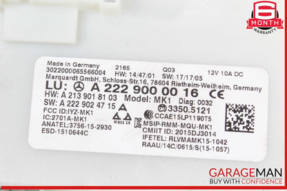 16-22 Mercedes X253 GLC300 4MATIC Keyless Go Entry Control Module Unit OEM