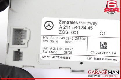 03-11 Mercedes W211 E350 E550 Central Gateway Control Module 2115408445 OEM
