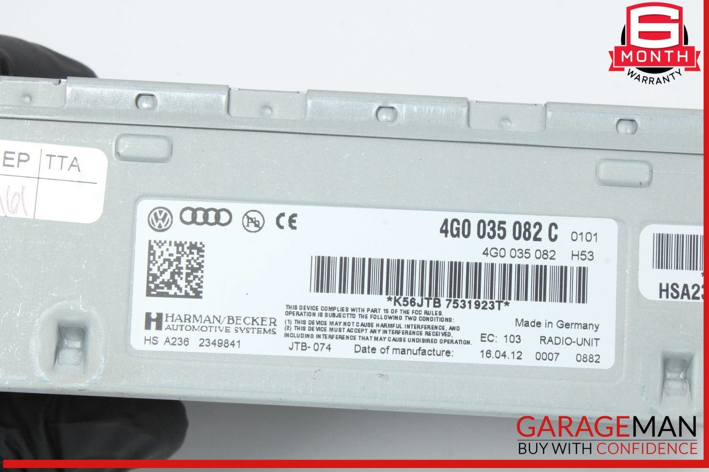 10-18 Audi A7 A6 S4 Audio Radio Satellite Stereo Receiver 4G0035082B OEM