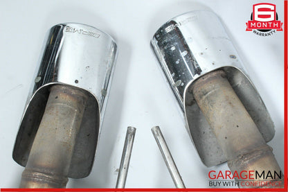 07-09 Mercedes W221 S450 S550 S600 AMG Sport Rear Exhaust Muffler Tips Set OEM