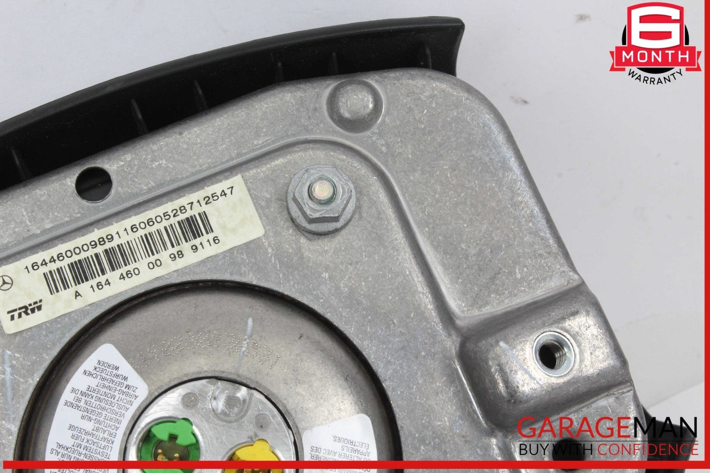 06-08 Mercedes W164 ML500 R500 Driver Side Steering Wheel Airbag Air Bag Black