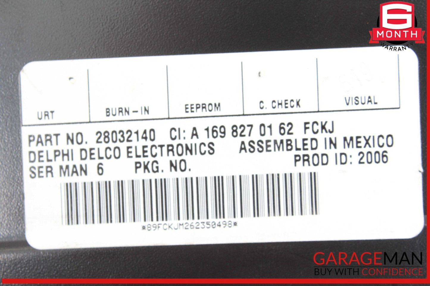 03-09 Mercedes R230 SL550 C350 Sirius Satellite Radio Receiver 1698270162 OEM