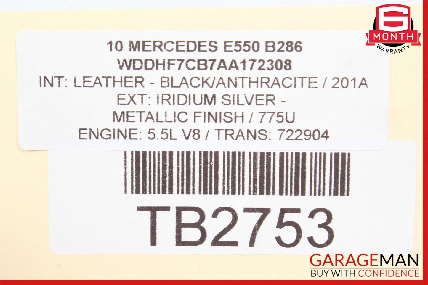 10-14 Mercedes W212 E550 Rear Right Passenger Side Door Window Regulator Motor