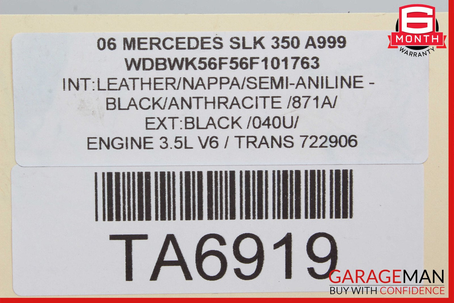 05-11 Mercedes R171 SLK350 Rear Right & Left Side Shock Absorber Coil Spring Set