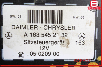 98-05 Mercedes W163 ML350 ML500 ML55 AMG Front Right / Left Seat Control Module