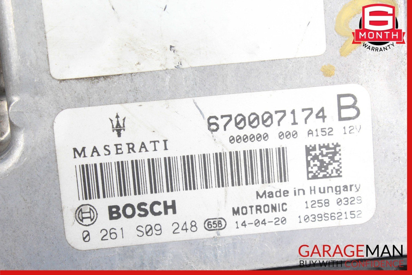 14-17 Maserati Ghibli ECU ECM Engine Computer Control Module Unit 670007174 OEM