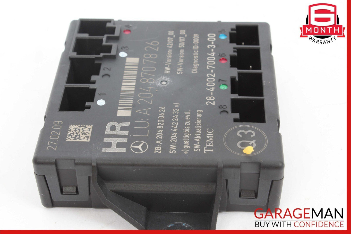08-11 Mercedes W204 C300 C350 C63 AMG Rear Right Side Door Control Module Unit