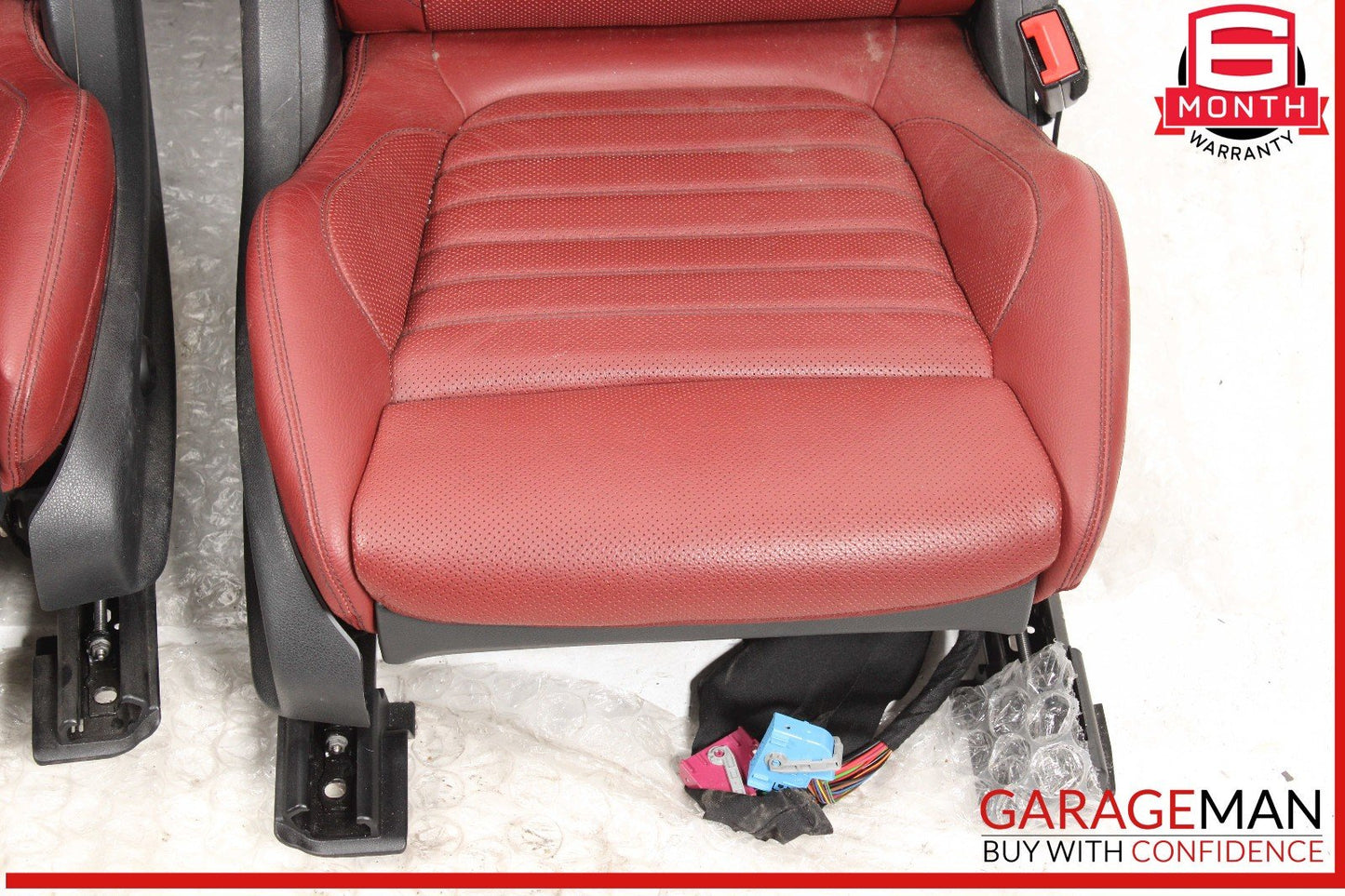 19-22 Mercedes W205 C300 Front & Rear Seats Seat Cushion Assembly Red OEM