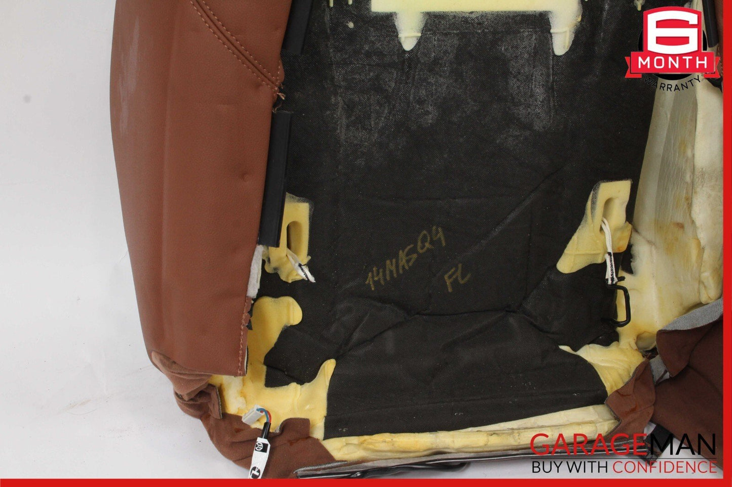 14-17 Maserati Ghibli M157 Front Left Side Top Upper Seat Cushion Cover Brown